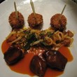 <p>&quot;Joue de Veau, Croquettes, nouilles Udon, Jus Thai&quot; by Ze Kitchen Galerie - Paris</p>