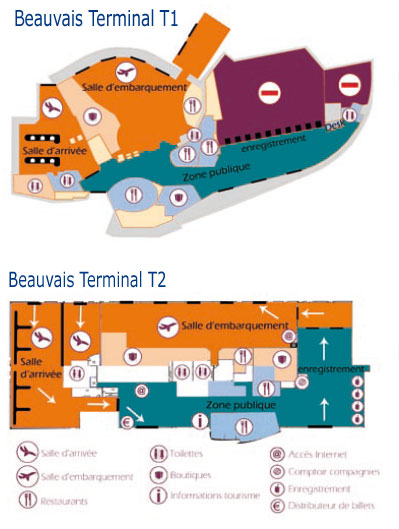 Paris beauvais airport terminals