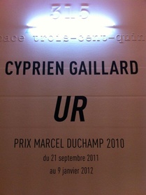 Cyprien Gaillard exhibition called "UR" starts , today the 21/09/2011 at centre Pompidou