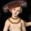 <p><b>Musée du Louvre : </b><i>Les Trois Grâces</i> de Lucas&nbsp;<i>Cranach - Détail - </i></p>