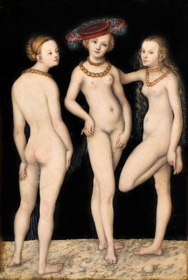 Musée du Louvre : Les Trois Grâces de Lucas Cranach