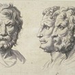 <p><b>Musée du Louvre: </b>Trois têtes d'hommes en relation avec le lion, Charles Le Brun</p>