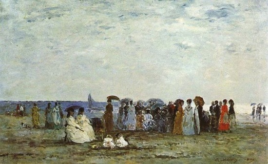 Orsay Museum: Bathers on the Beach at Trouville, Eugène Boudin