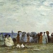 <p><b>Orsay Museum:</b> Bathers on the Beach at Trouville, Eugène Boudin</p>