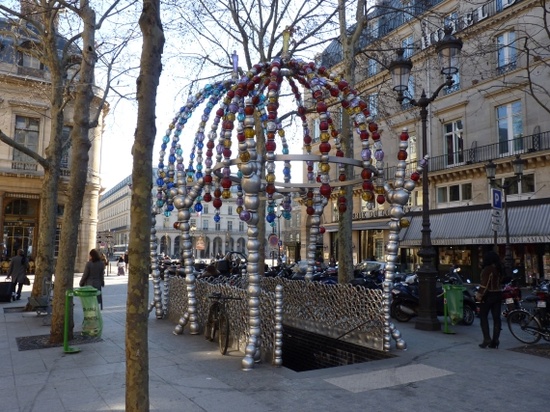 The Palais-Royal, Paris: Metro station in Place Colette, by Jean-Michel Othoniel