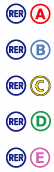 Paris RER signs Paris RER signs