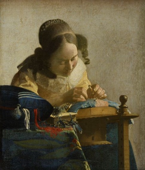 Louvre Museum: The Lacemaker, Vermeer