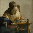 <p><b>Louvre Museum:</b> The Lacemaker, Vermeer</p>